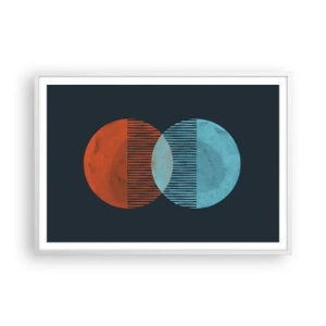 Plakát v bílém rámu - Astronomická fantazie - 100x70 cm