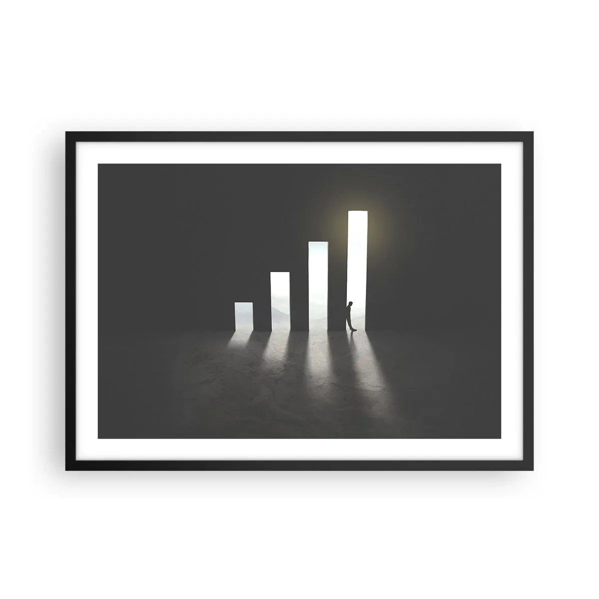 Plakát v černém rámu - Úspěch – imprese - 70x50 cm
