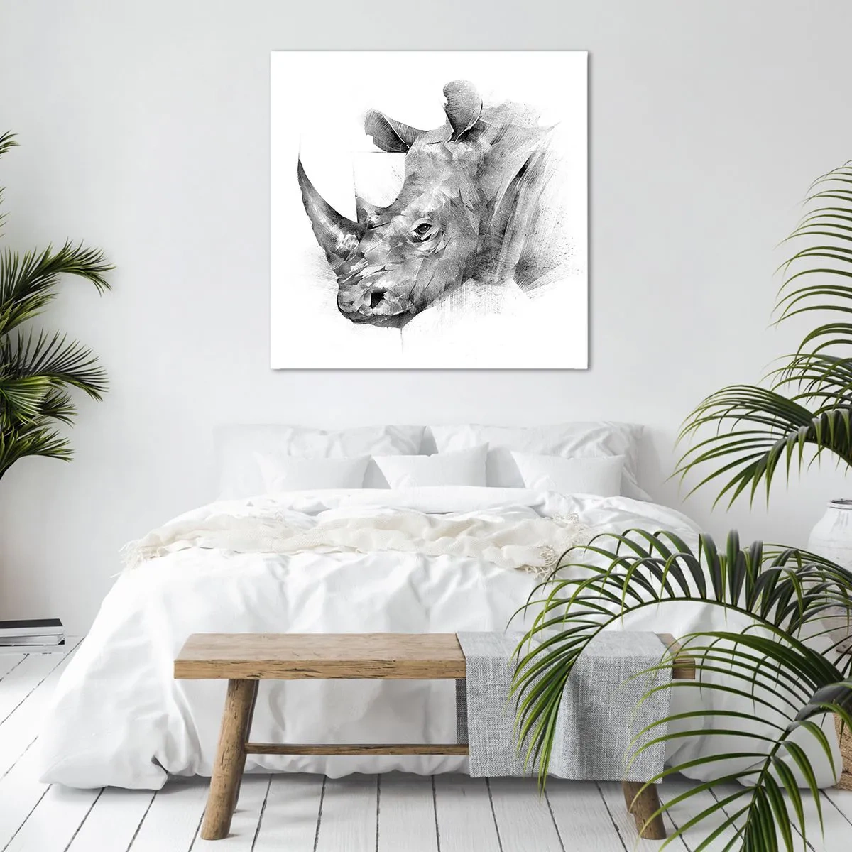 Obraz na plátně - Africký portrét - 70x70 cm