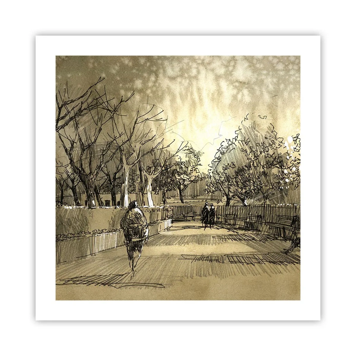 Plakát - Pírkem zastavený okamžik - 50x50 cm