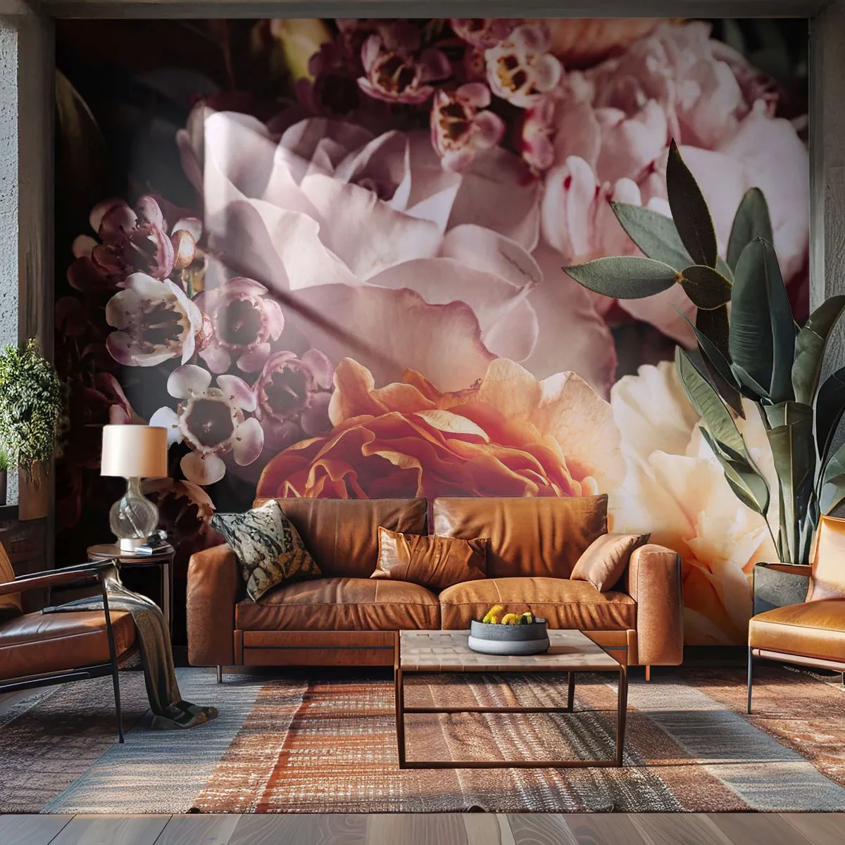 Fototapeta Premium Canvas - Zabalené do krásy - Květiny, Kytice květin, Růže - 200x140 cm