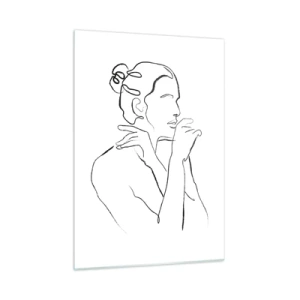 Obraz na skle - Akt: smyslné tajemství - 50x70 cm