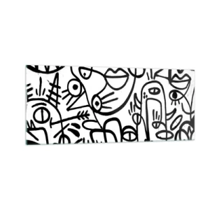 Obraz na skle - Tváře a přeludy - 100x40 cm