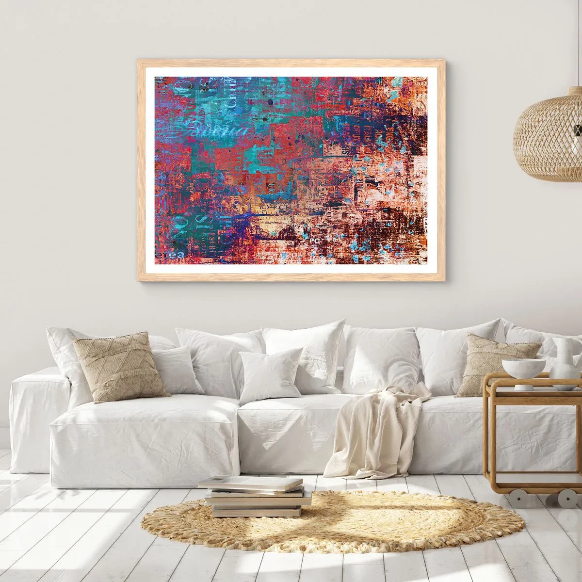 Plakát v rámu světlý dub - Paměť a zapomnění - 100x70 cm