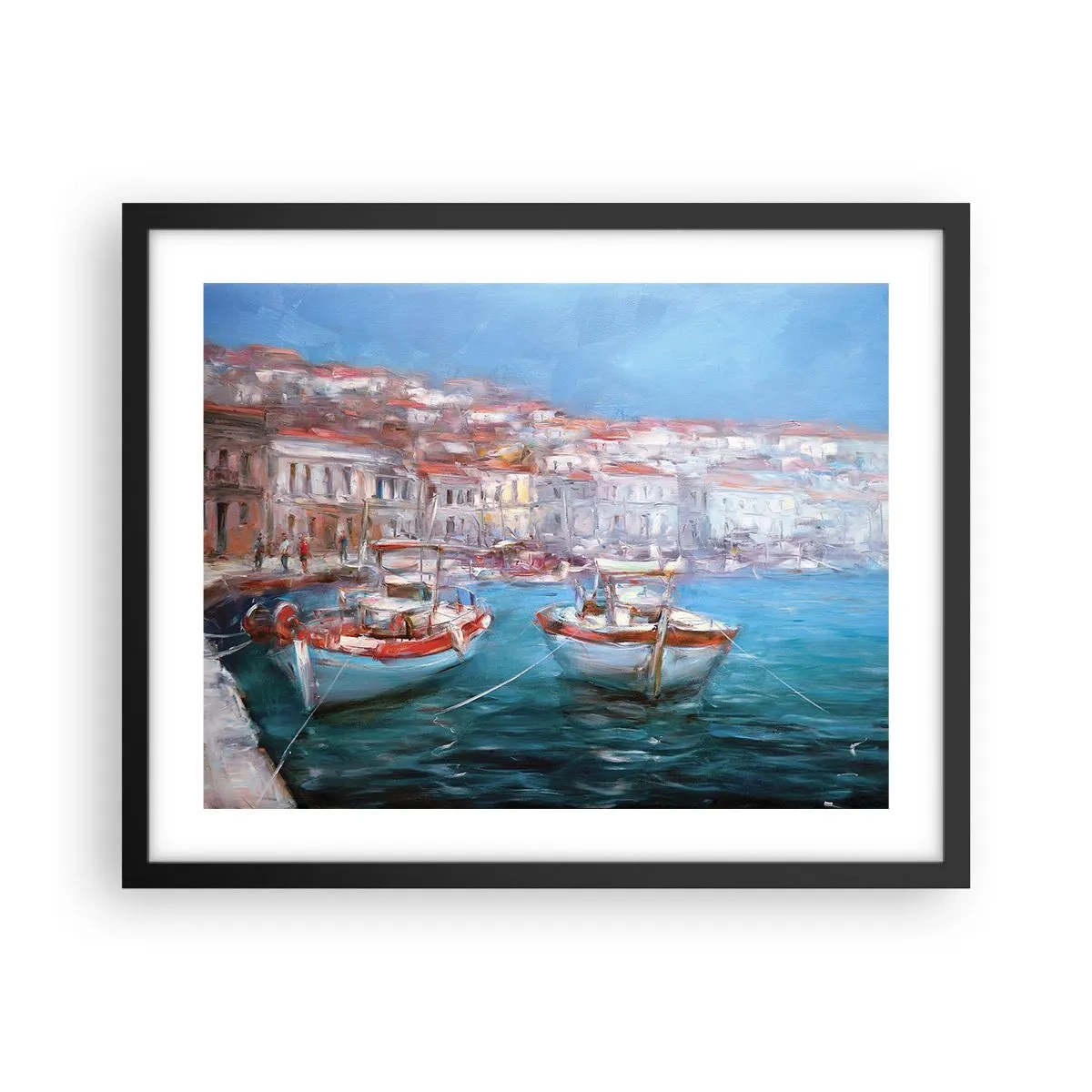 Plakát v černém rámu - Italský záliv - 50x40 cm
