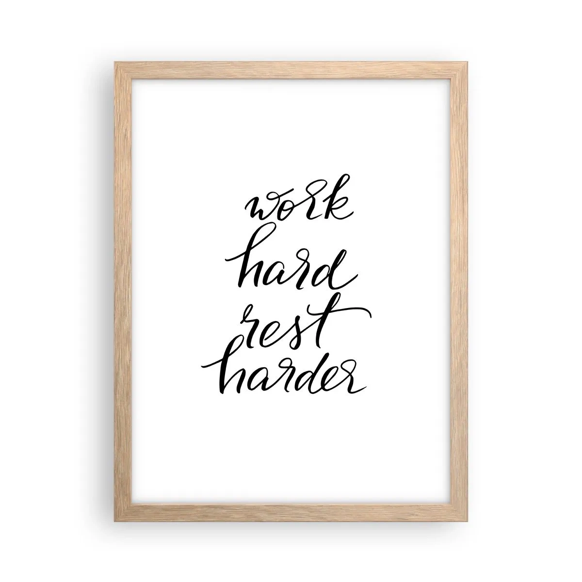 Plakát v rámu světlý dub - Životní rovnováha - 30x40 cm