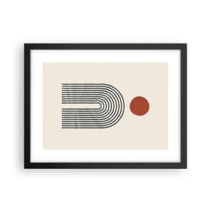 Plakát v černém rámu - Magnetismus tvarů a barev - 40x30 cm