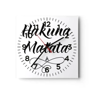 Nástěnné hodiny - Nejlepší rada - 40x40 cm