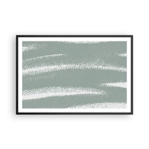 Plakát v černém rámu - Abstrakce v zimním stylu - 91x61 cm