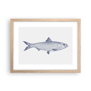 Plakát v rámu světlý dub - Pozdravy ze severních moří - 40x30 cm