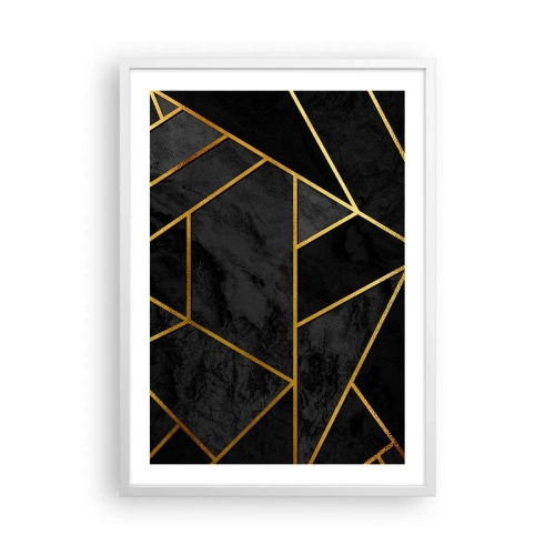 Plakát v bílém rámu - Temnota a světlo - 50x70 cm