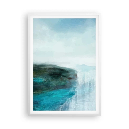 Plakát v bílém rámu - Námořní abstrakce - 70x100 cm