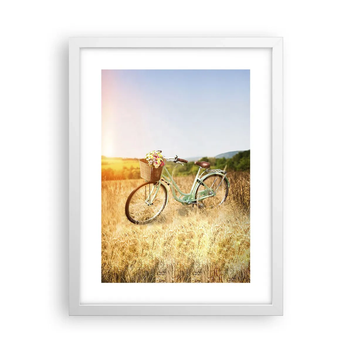 Plakát v bílém rámu - Chvíli tu zůstanu - 30x40 cm