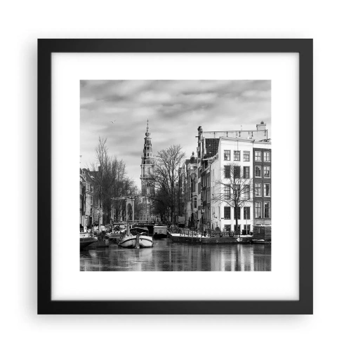 Plakát v černém rámu - Amsterdamské vibrace - 30x30 cm