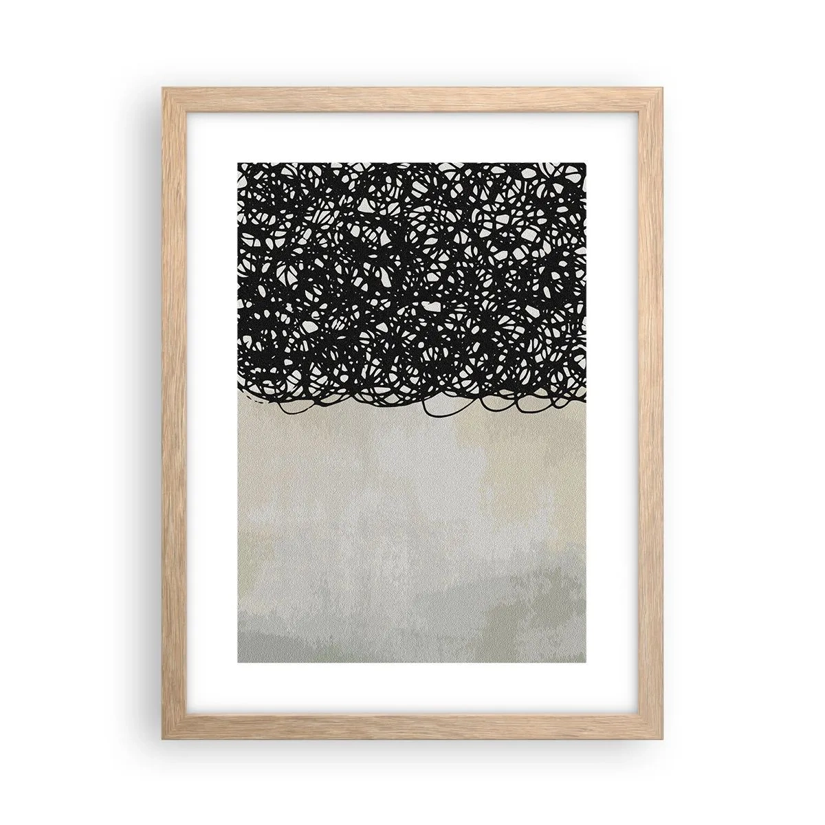 Plakát v rámu světlý dub - Vířící abstrakce - 30x40 cm