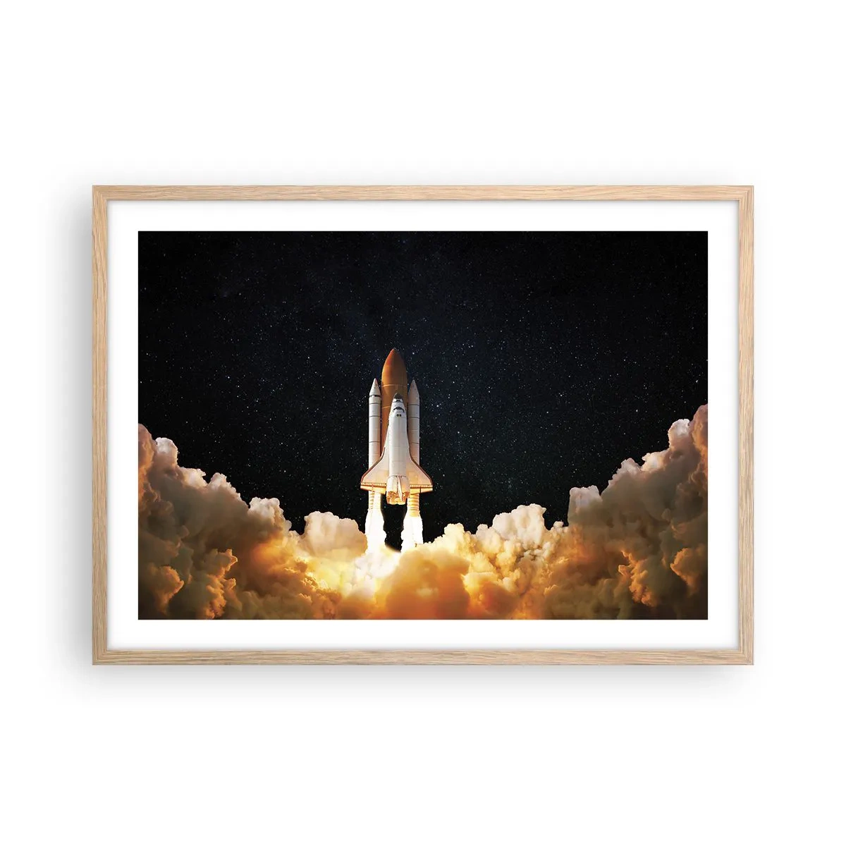 Plakát v rámu světlý dub - Ad astra! - 70x50 cm