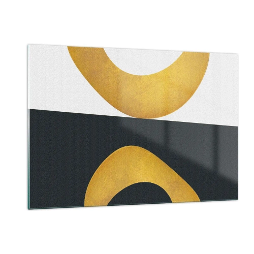 Obraz na skle - Zaprvé: zlato - 120x80 cm
