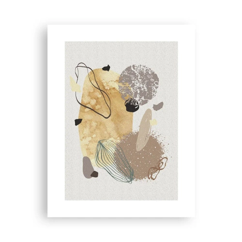 Plakát - Abstraktní švestka - 30x40 cm