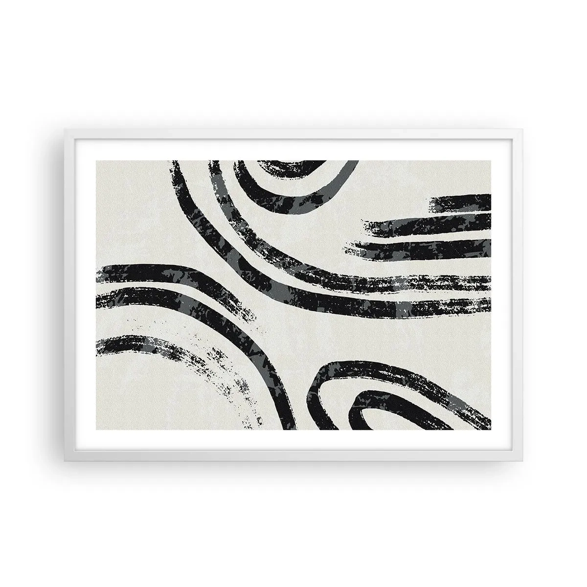 Plakát v bílém rámu - Napůl zastavený - 70x50 cm