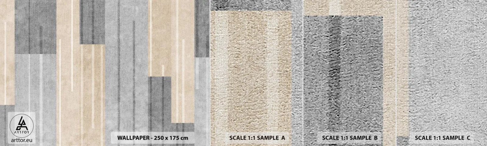 Vzor Fototapety Premium Canvas - Kompozice: drž se - Abstrakce, Čáry, Pastel - 100x30 cm