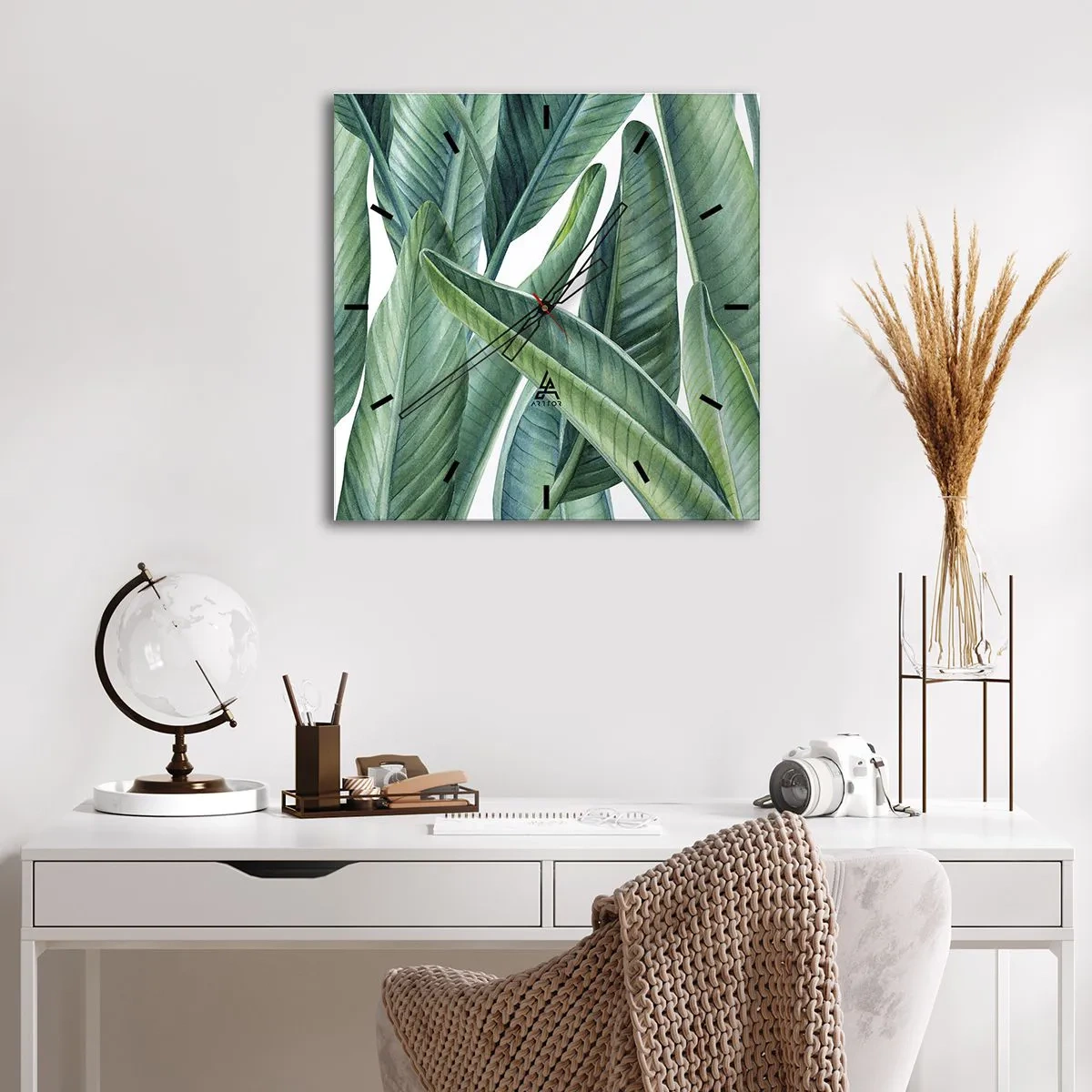 Nástěnné hodiny - Prostě zelená - 40x40 cm