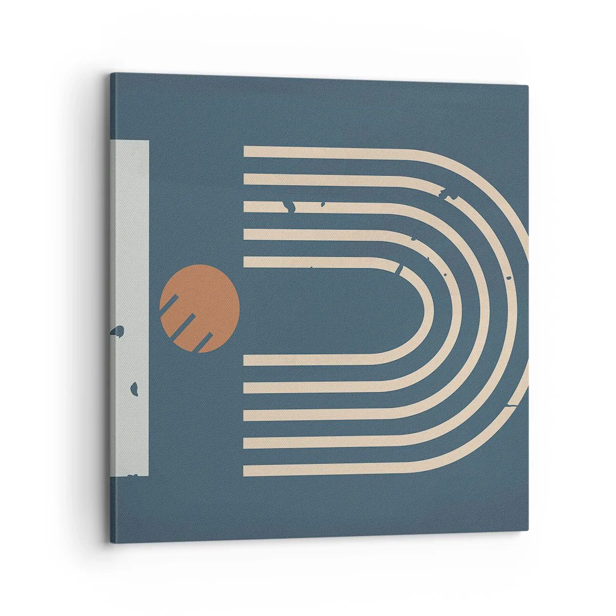 Obraz na plátně - Geometrie v námořnické modři - 70x70 cm