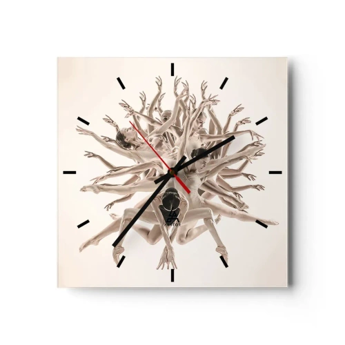 Nástěnné hodiny - Rozkvět v tanci - 40x40 cm