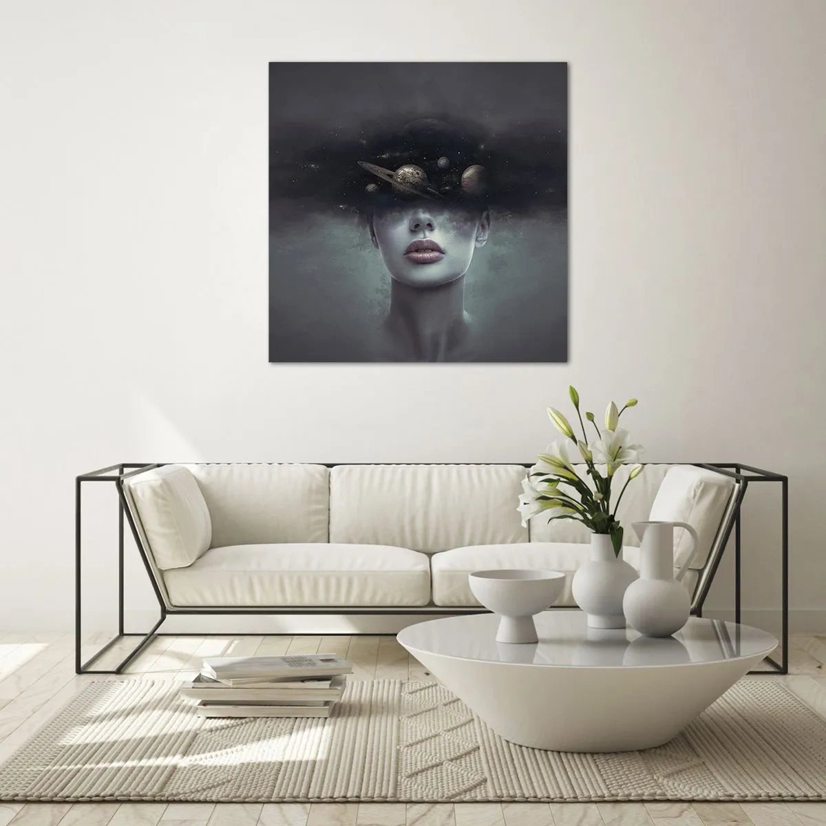 Obraz na skle - A planety… - 40x40 cm