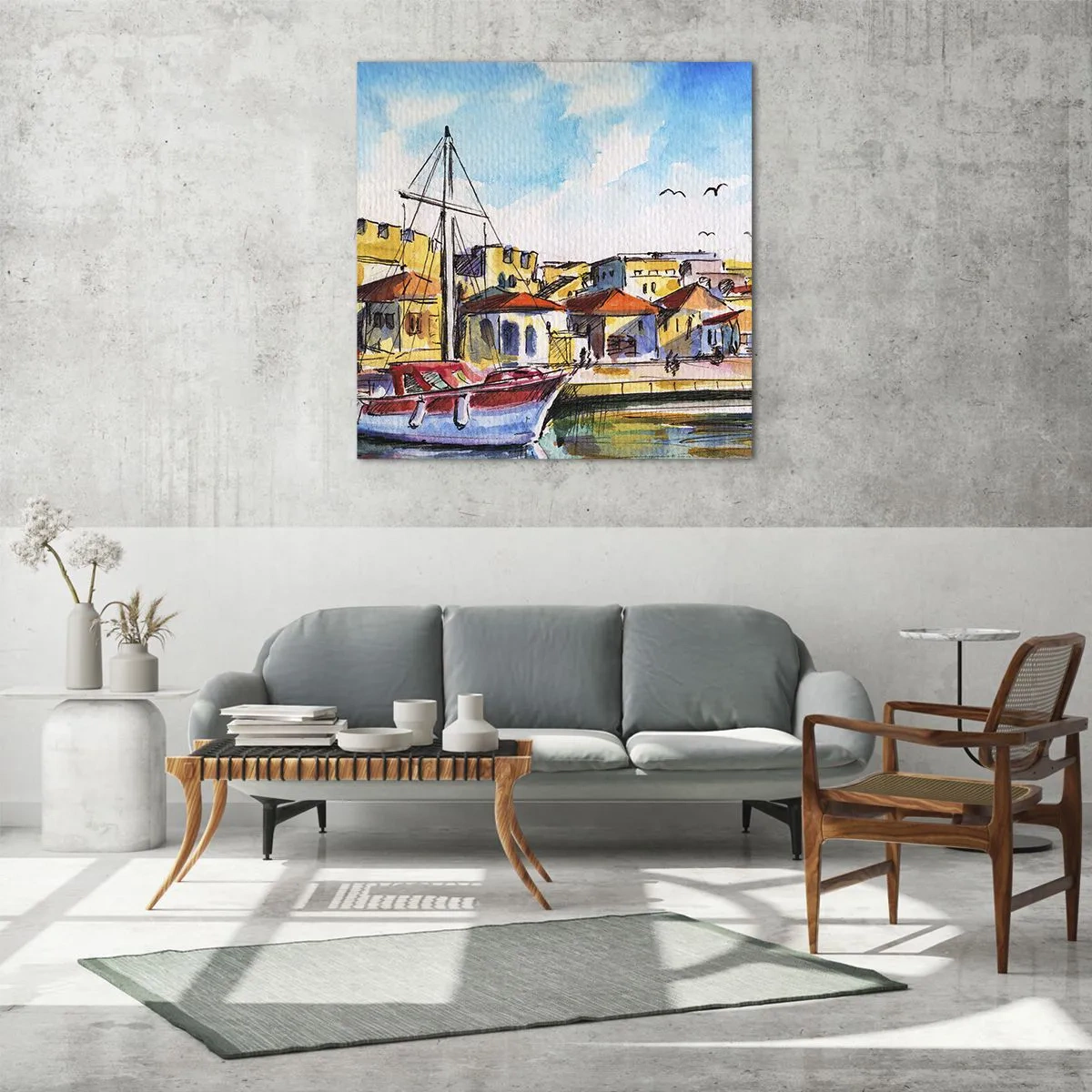 Obraz na skle - Duhové odpoledne - 70x70 cm