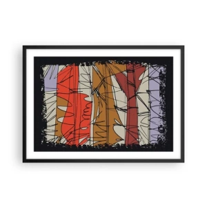 Plakát v černém rámu - Spontánní kompozice - 70x50 cm