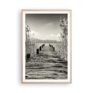 Plakát v rámu světlý dub - V ústraní travin - 61x91 cm