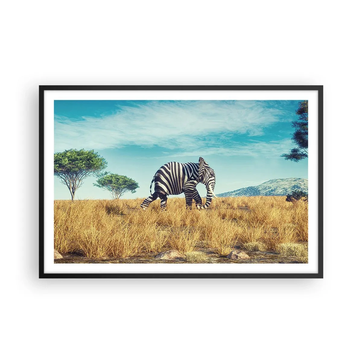 Plakát v černém rámu - Šedá už není v módě - 91x61 cm