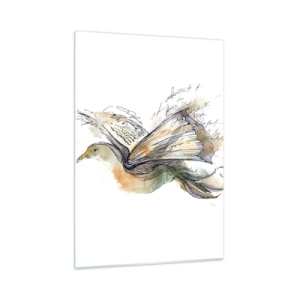 Obraz na skle - Na křídlech poezie - 50x70 cm