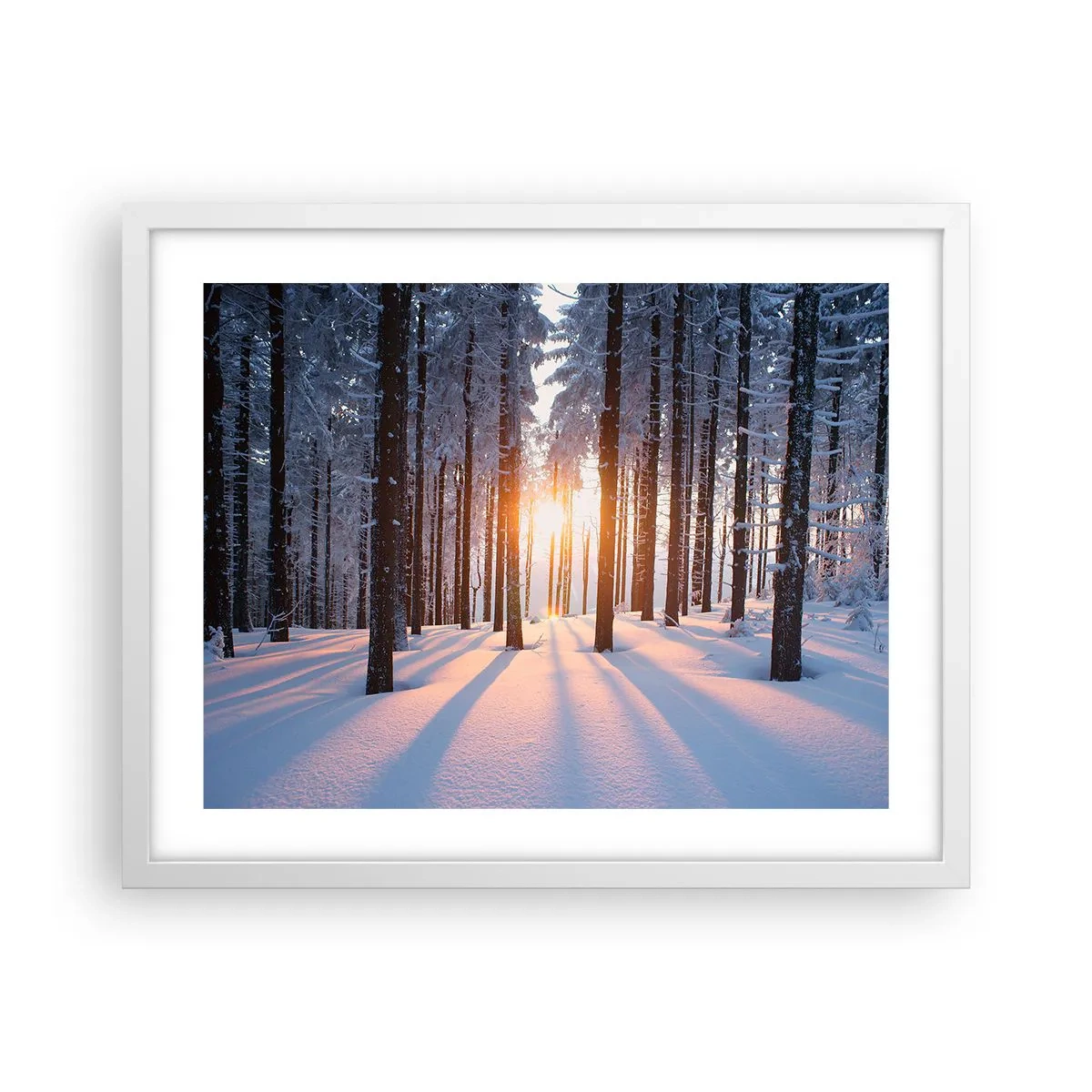 Plakát v bílém rámu - Jasně černé na bílém - 50x40 cm