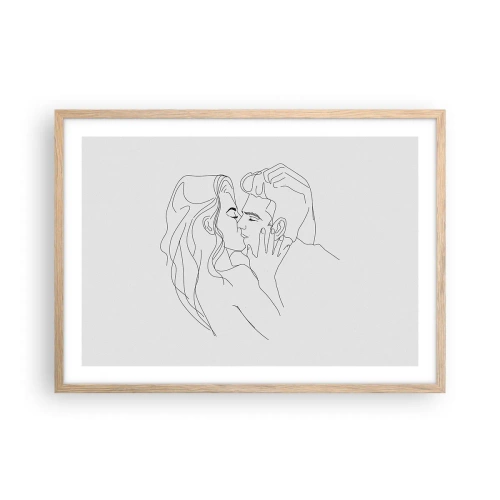 Plakát v rámu světlý dub - Jedním tahem - 70x50 cm