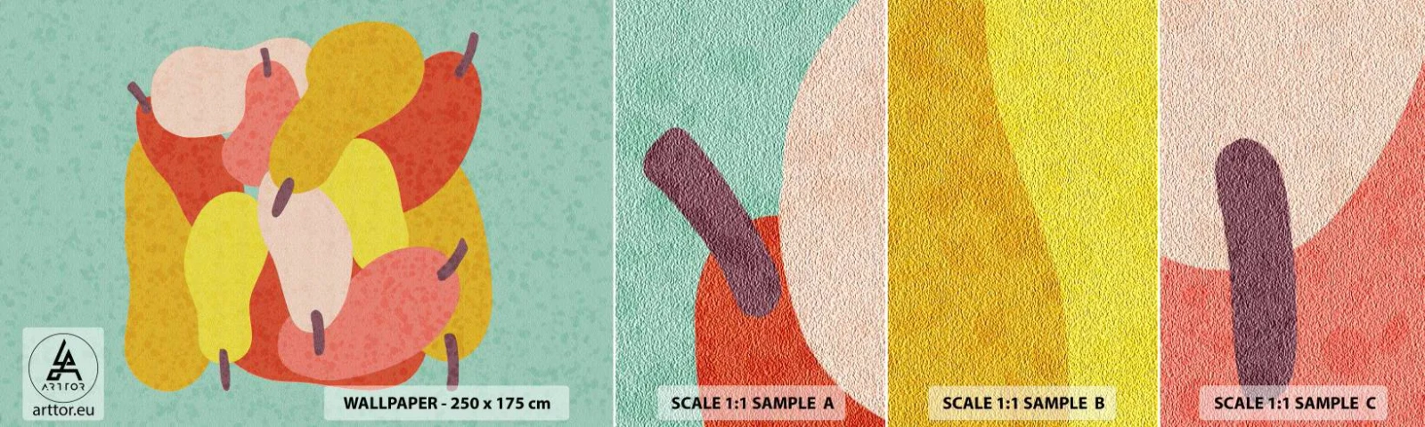 Fototapeta Vzorek Standard Eco - Ochutnejte letní slunce - Ovoce, Hrušky, Zdraví - 100x30 cm