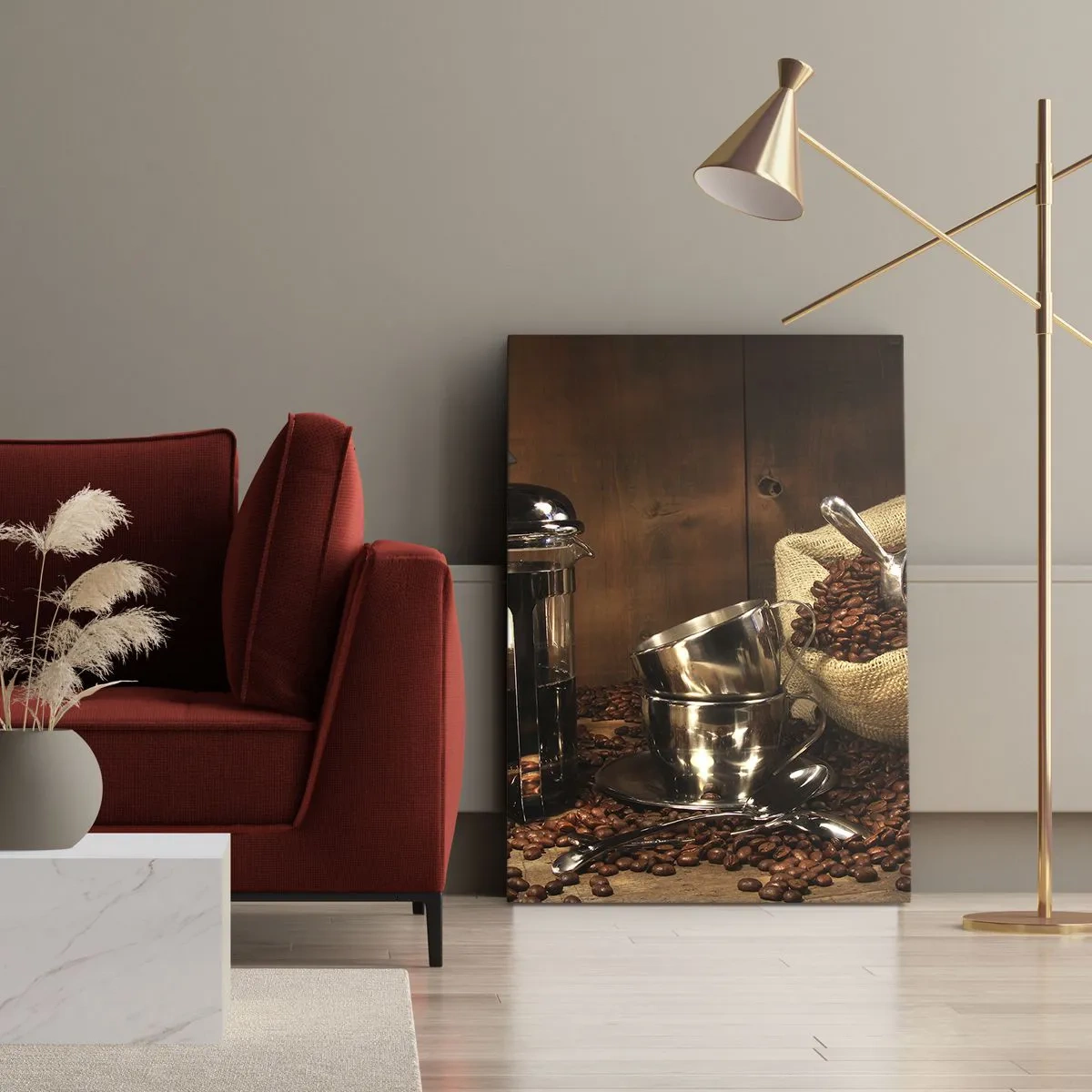 Obraz na plátně - Kouzlo kávy - aroma a chuť - 65x120 cm