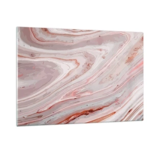 Obraz na skle - Tekutá růžová - 120x80 cm