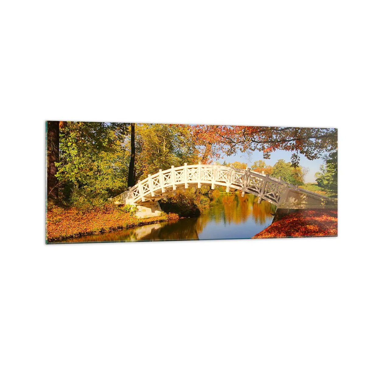 Obraz na skle - Na bílém můstku vzdechů - 140x50 cm