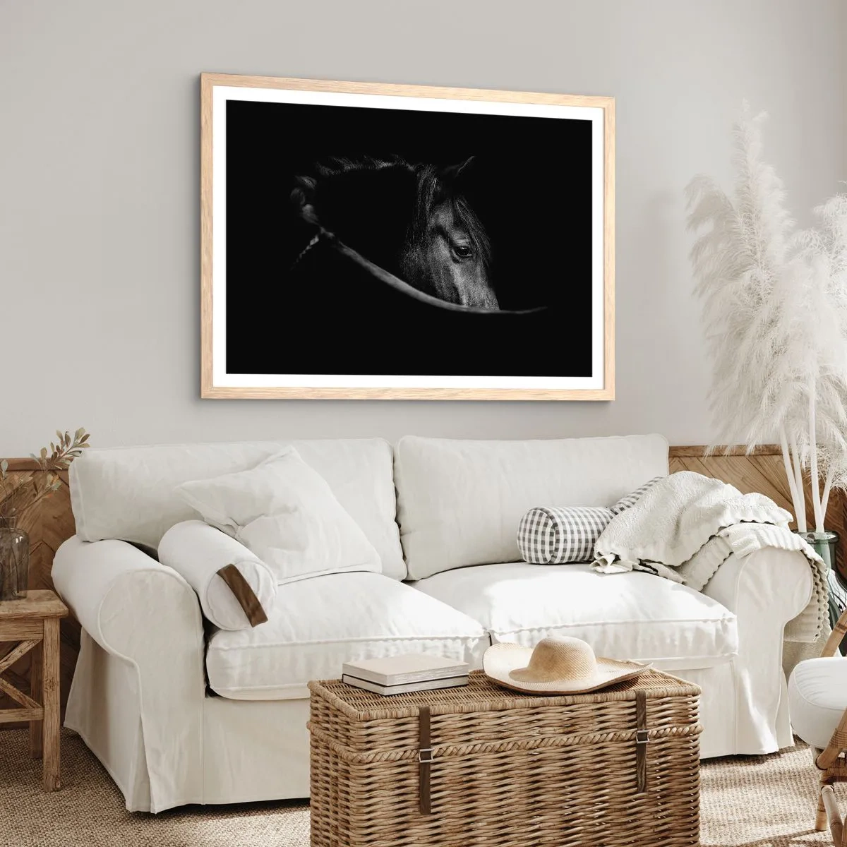Plakát v rámu světlý dub - Černý kníže - 100x70 cm