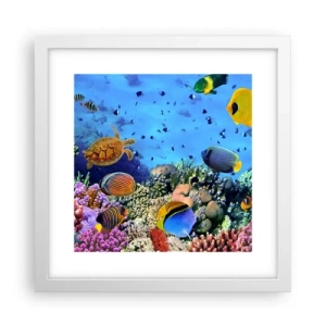 Plakát v bílém rámu - Co víme o životě… - 30x30 cm