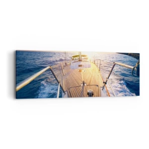 Obraz na plátně - Běžící po vlnách - 90x30 cm