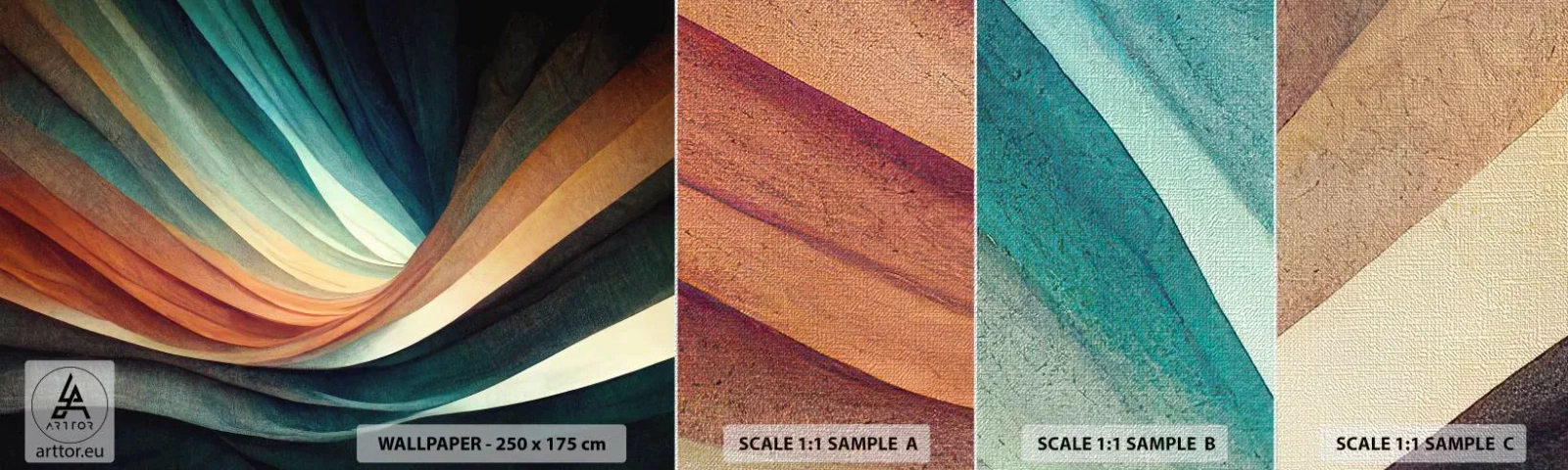 Vzor Fototapety Premium Canvas - Utkané z barev - Kus, Abstrakce, Čáry - 100x30 cm