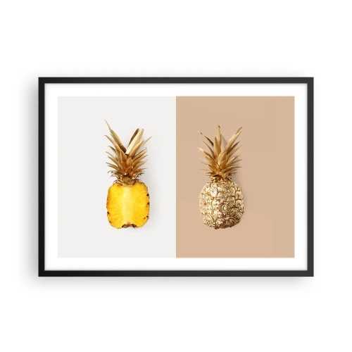 Plakát v černém rámu - Ananas pro nás - 70x50 cm