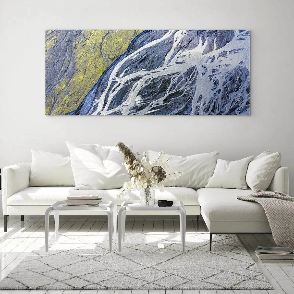 Obraz na skle - Jeskynní malby přírody - 100x40 cm
