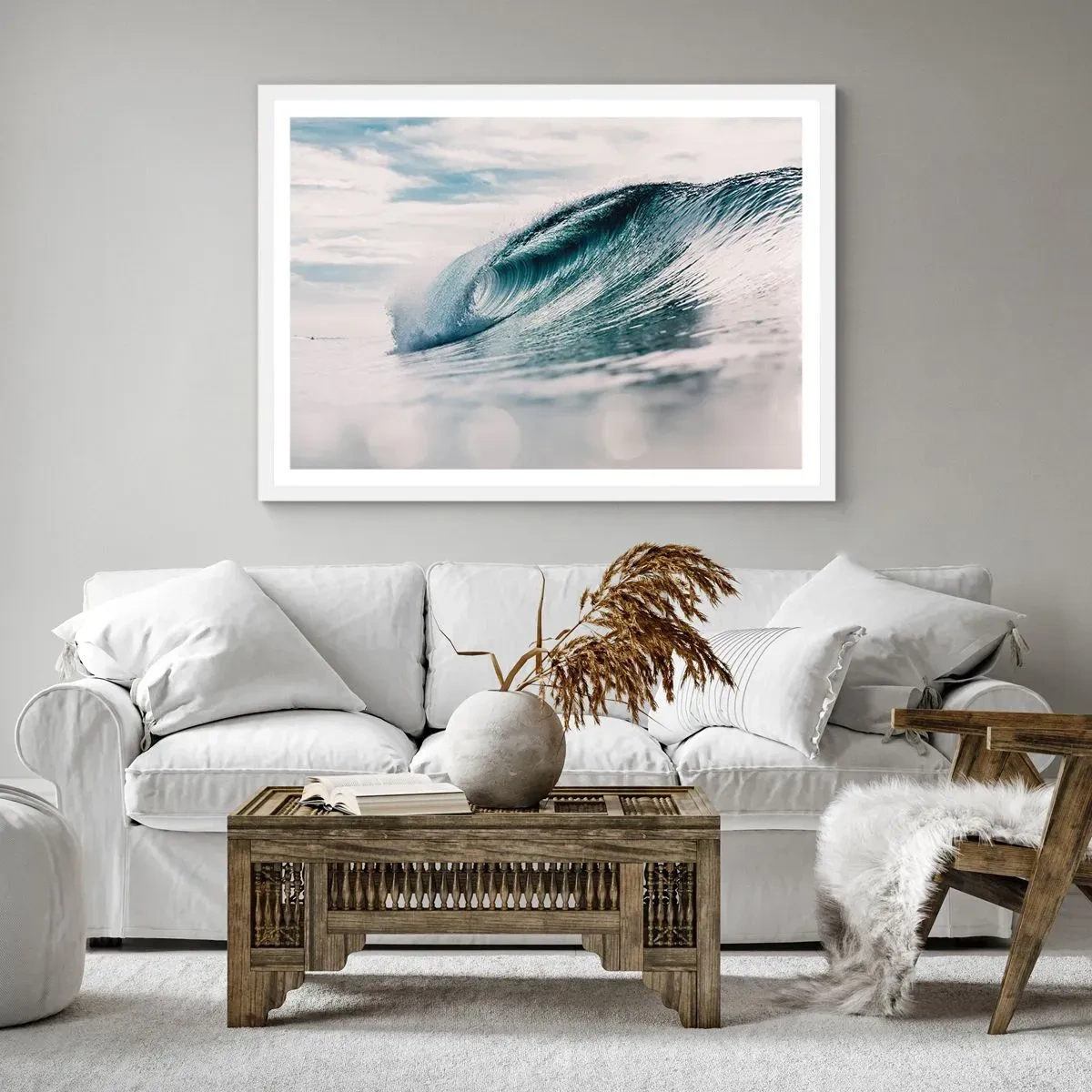 Plakát v bílém rámu - Vodní špička - 70x50 cm