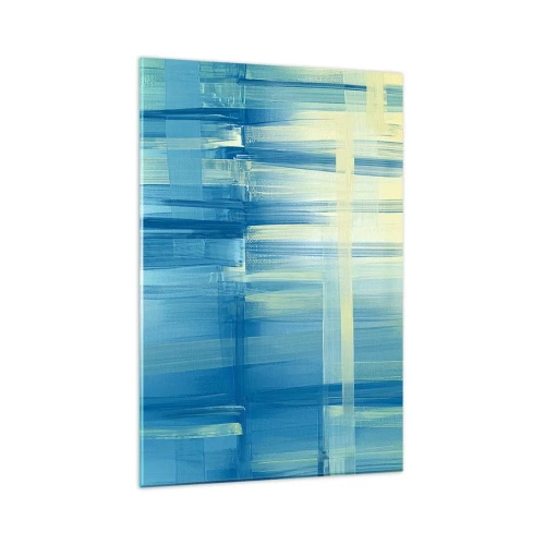 Obraz na skle - Kompozice v tyrkysu - 80x120 cm