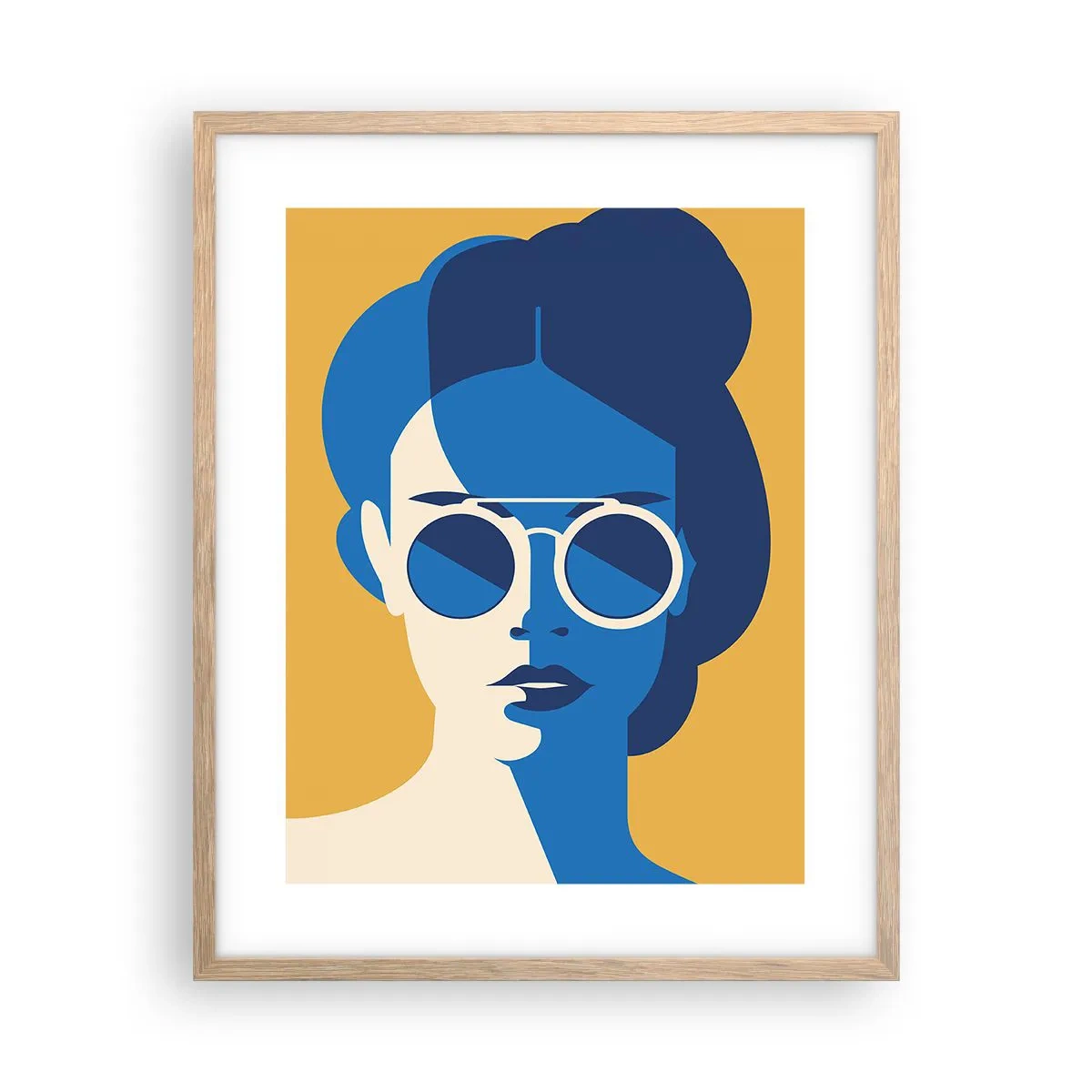 Plakát v rámu světlý dub - Prázdninový look - 40x50 cm