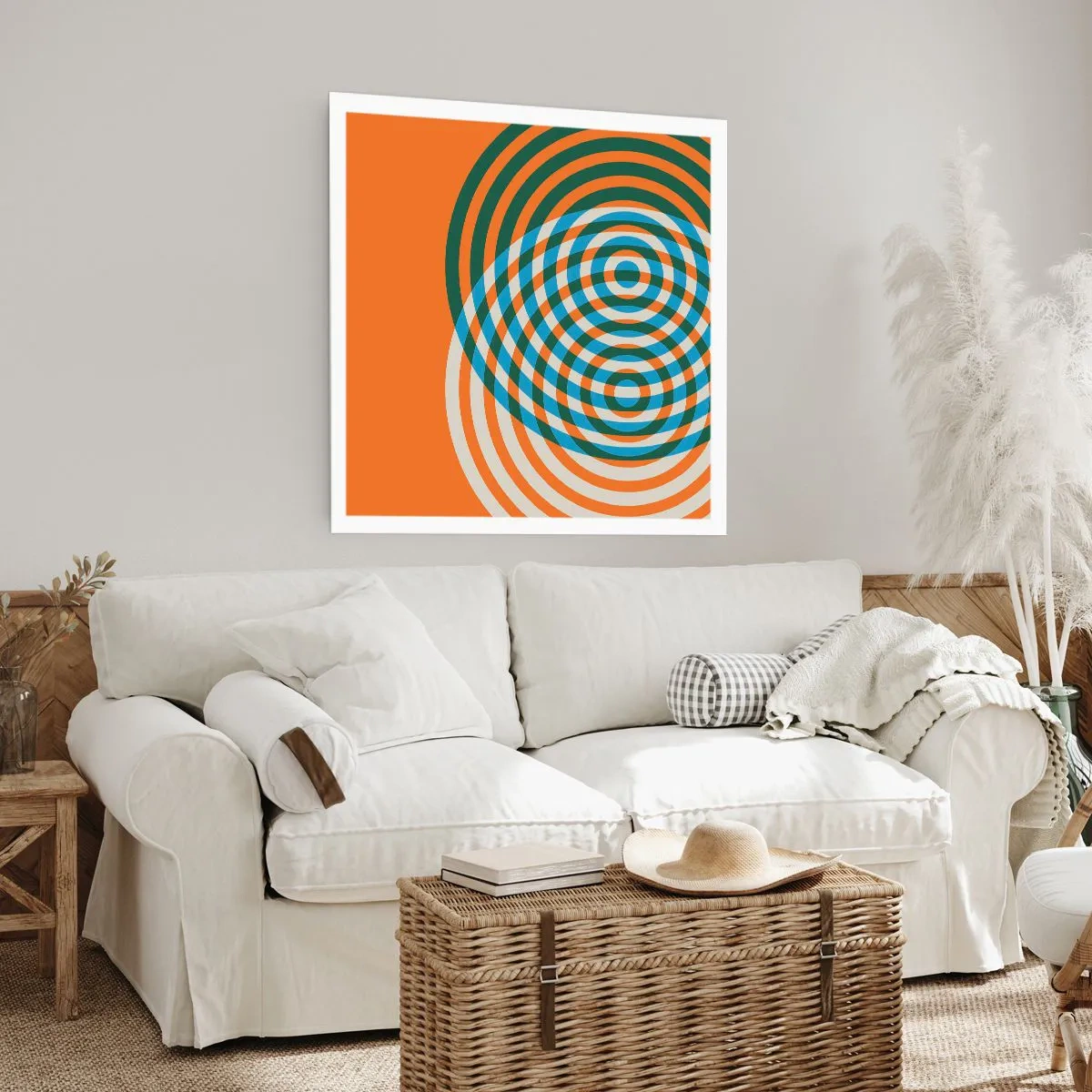 Plakát - Abstraktní kruhová variace - 60x60 cm