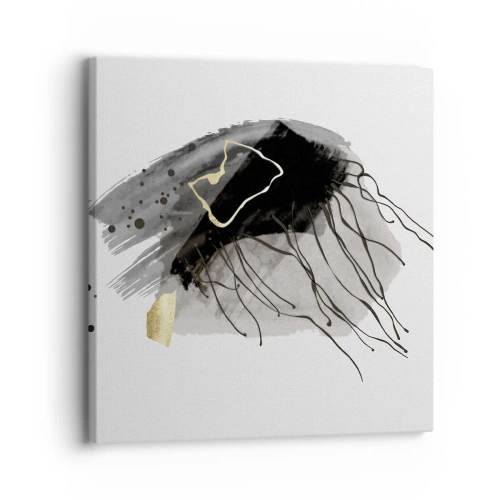 Obraz na plátně - V černé a zlaté - 30x30 cm